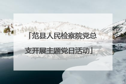 范县人民检察院党总支开展主题党日活动