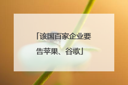 该国百家企业要告苹果、谷歌