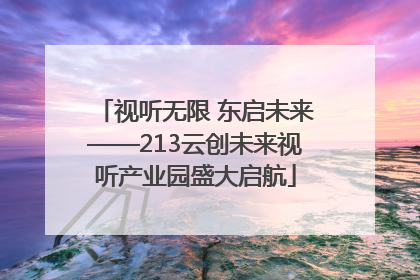 视听无限 东启未来——213云创未来视听产业园盛大启航