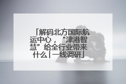 解码北方国际航运中心，“津港智慧”给全行业带来什么│一线调研