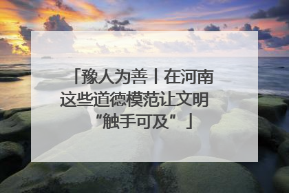 豫人为善丨在河南这些道德模范让文明“触手可及”