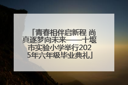 青春相伴启新程 尚真逐梦向未来——十堰市实验小学举行2025年六年级毕业典礼