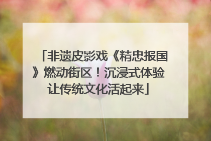 非遗皮影戏《精忠报国》燃动街区！沉浸式体验让传统文化活起来
