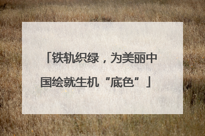 铁轨织绿，为美丽中国绘就生机“底色”