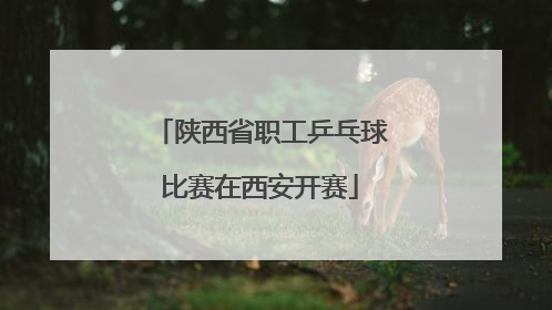 陕西省职工乒乓球比赛在西安开赛