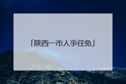 陕西一市人事任免