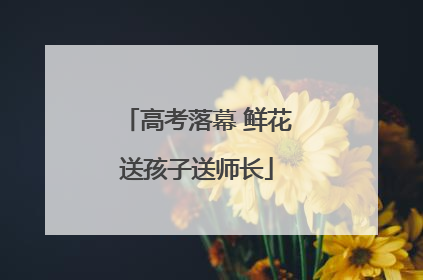 高考落幕 鲜花送孩子送师长