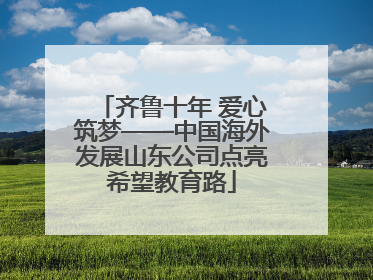 齐鲁十年 爱心筑梦——中国海外发展山东公司点亮希望教育路