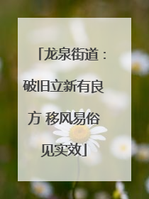 龙泉街道：破旧立新有良方 移风易俗见实效