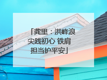 龚里：洪峰浪尖践初心 铁肩担当护平安