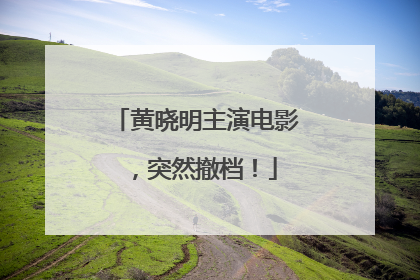 黄晓明主演电影，突然撤档！