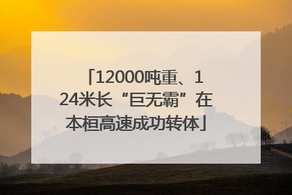 12000吨重、124米长“巨无霸”在本桓高速成功转体