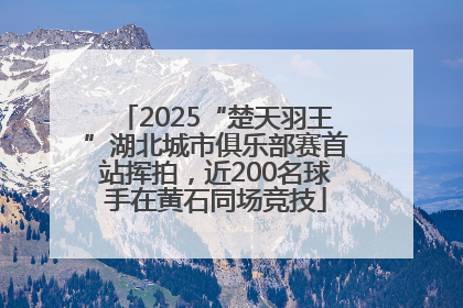 2025“楚天羽王”湖北城市俱乐部赛首站挥拍，近200名球手在黄石同场竞技