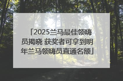 2025兰马最佳领嗨员揭晓 获奖者可拿到明年兰马领嗨员直通名额