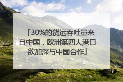 30%的货运吞吐量来自中国，欧洲第四大港口欲加深与中国合作