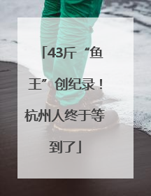 43斤“鱼王”创纪录！杭州人终于等到了